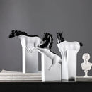 GobekUsa Golden Horse Abstract Sculpture: Elegant Running Horse Figurine for Home Decor