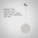 GobekUsa LED Glass Pendant Light: Stylish Round Fixture for Hall, Living Room, Restaurant
