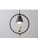 GobekUsa Iron Ring Pendant Lights Children Bedroom Hanging Lamps LED Bird Fixtures