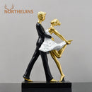 GobekUsa Ballet Dance Girl Double Statue for Home Decor and Desktop Accessories