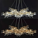 GobekUsa Gold Crystal Chandelier: Modern LED Luxury Lighting for Living Room Villa