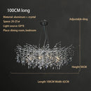 GobekUsa Crystal Chrome Chandelier: Luxury Pendant Lamp for Living Rooms, Villas, and Restaurants