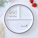 GobekUsa 8" Round Grid Plate - Perfect for Solo Dining or Family Breakfast