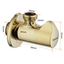 GobekUsa Brushed Gold Corner Valve Water Control for Bathroom Taps