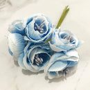 GobekUsa Blue Flower Cherry Stamen Berries Bundle for DIY Christmas Wedding Decor