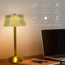 GobekUsa Diamond Crystal Table Lamp: Retro LED Night Light for Bedroom, Office, Hotel