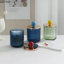 GobekUsa Glass Tea Canister Storage Jar with Ceramic Ball Lid