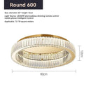 GobekUsa Crystal Circle LED Ceiling Chandelier for Modern Living Spaces