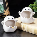 GobekUsa Ghost Genie Halloween Dolls Porcelain Ashtray Cigar Ceramic Desk Decorations