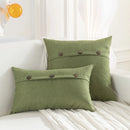 GobekUsa Linen Button Sofa Cushion Cover Set for Living Room and Bed