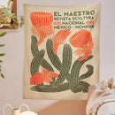 GobekUsa Cactus Tapestry Wall Hanging Floral Hippie Bohemian Psychedelic Home Decor Print