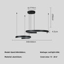 GobekUsa Black LED Chandelier Pendant Light for Foyer Stairs Bar, Minimalist Indoor Hanging Lamp