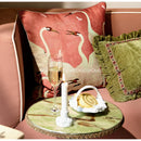 GobekUsa Luxe Chenille Ruffled Green Lumbar Pillow Cover 35x45