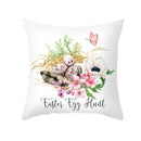 GobekUsa Easter Egg Bunny Flower Birds Sofa Pillow Cover