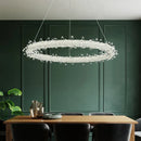 GobekUsa Luxe Crystal Circle LED Pendant Light - Dimmable Art Deco Style