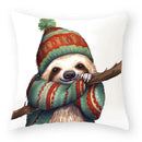 GobekUsa Cartoon Animal Christmas Pillowcase: Decorative Sofa Cushion Cover for Living Room