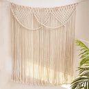 GobekUsa Bohemia Macrame Cotton Curtain Tapetsry Wall Hanging for Bedside, Door, Window