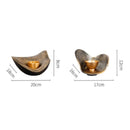 GobekUsa Gold Geometric Candlestick Bowl - Elegant Home Decor & Centerpiece