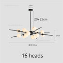 GobekUsa LED Glass Ball Pendant Light: Modern Nordic Chandelier for Living Room, Dining Room, and Cafe