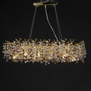 GobekUsa Large Crystal Chandelier for Dining Room - Nordic LED Island Hanging Light