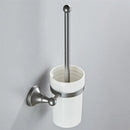 GobekUsa Gray Bathroom Accessories Set: Towel Rack, Toilet Brush Holder, Shelf, Soap Dish
