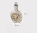 GobekUsa Golden Shell Art Vase: Handmade Luxury Desktop Flower Arrangement & Home Decor
