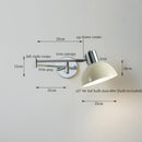 GobekUsa Cream LED Swing Arm Wall Lamp for Living Room Bedroom Mirror Stair Light
