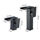 GobekUsa LED Waterfall Basin Faucet: Black Mixer Tap with Light, Deck Mount Kitchen Sink