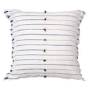 GobekUsa Handmade Cotton Woven Cushion Tassels - Ivory Black Yellow Stripe Home Decor
