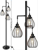GobekUsa LED Birdcage Floor Lamp for Home Décor and Reading in Bedroom, Study, Living Room.
