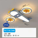 GobekUsa Kids Airplane Ceiling Lights Remote Control Dimmable LED Chandelier