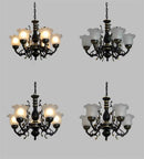 GobekUsa Glass Shade Ceiling Chandelier for Home Decor Lighting