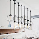 Handmade Glass Nordic Pendant Light With Chrome Finish