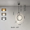 GobekUsa Gold Black Ring Glass Ball LED Pendant Chandelier