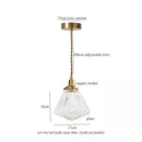 GobekUsa Clear Glass Copper LED Pendant Lamp for Home Decor & Lighting