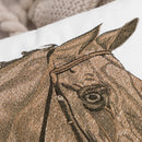 GobekUsa Horse Head Embroidery Pillowcase, Nordic Luxury Design for Modern Living Room