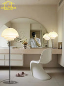 GobekUsa Cream Glass Bauhaus Floor Lamp LED E27 Minimalist UFO Style