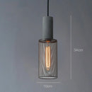 GobekUsa Industrial Cement Metal Pendant Light for Home & Dining, LED Hanging Lamp
