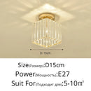 GobekUsa Crystal Glass LED Chandelier for Modern Living, Study, and Aisle Lighting