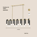 GobekUsa LED Tube Chandelier Lighting High Ceiling Lustre Hanging Lamps for Home Deco
