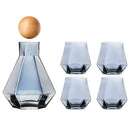 GobekUsa Diamond Crystal Glass Water Kettle Cup Set - Clear Luxury Juice Pitcher