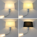GobekUsa Elegant Fabric Wall Lamp for Bedside Reading in Modern Nordic Style