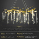 GobekUsa Large Droplet Crystal Chandelier: Modern Bedroom & Restaurant Pendent Lamp