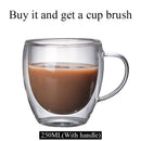 GobekUsa Double Wall Borosilicate Glass Mug Heat Resistant Tea Coffee Cup