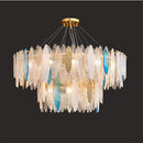 GobekUsa Gold LED Glass Chandelier for Dinning Living Room Bedroom_main keyword: Pendant Lamps