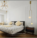 GobekUsa Gold Glass Ball Pendant - Modern Hanging Lamp for Living Room Bedroom