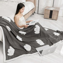 GobekUsa Cozy Flannel Blanket for Home Office - Double-Sided Knitted Sofa Cover & Quilt