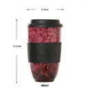 GobekUsa Ceramic Kiln Mug with Lid - Portable Couple Pottery Coffee Tea Cup