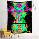 GobekUsa Green Star Girl Tapestry Wall Hanging Psychedelic Home Decor