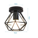 GobekUsa Industrial LED Ceiling Light: Modern Retro Loft Plafonniers for Living Room Kitchen Cage Home Decor